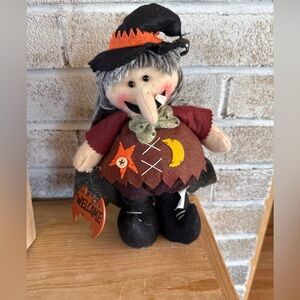Vintage Primitive Witch Halloween Fabric style doll